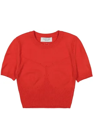 Marine Serre Cropped top i strik