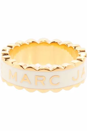 Marc Jacobs The Medallion ring med takket kant
