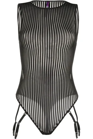 MAISON CLOSE Stribet bodysuit