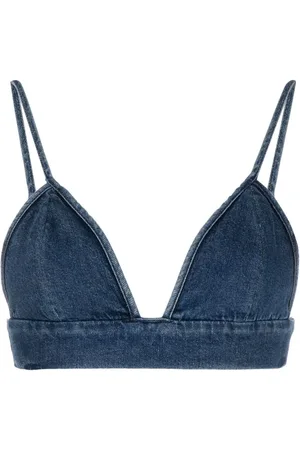 AGOLDE Cropped top i denim med trekantet skål