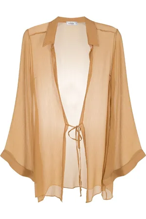 AMIR SLAMA Saida de Praia strand cover-up i silke