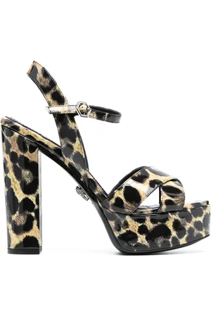 Philipp Plein Plateau-sandaler med leopard-tryk