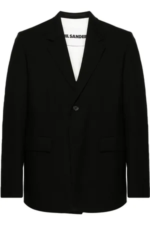 Jil Sander Enkeltradet blazer i twill-uld