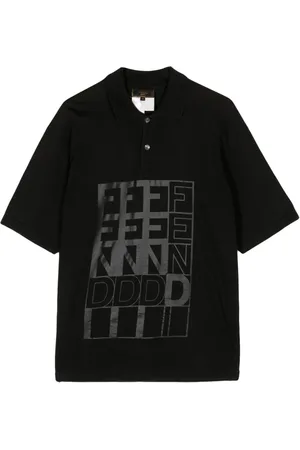 Fendi 1990-2000 polo med logotryk