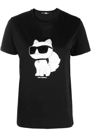 Karl Lagerfeld Ikon Choupette T-shirt i økologisk bomuld