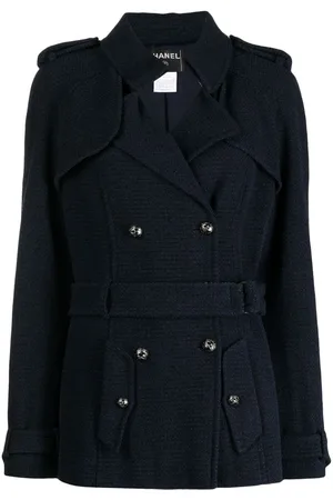 CHANEL Kort trenchcoat med bælte