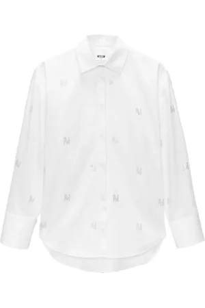 Msgm Krystaludsmykket skjorte med knapper