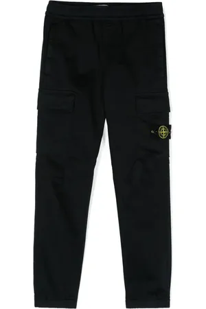 Stone Island Bukser med kompasmærke og smalle ben