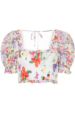 CHARO RUIZ IBIZA Lirio bluse med sommerfugletryk