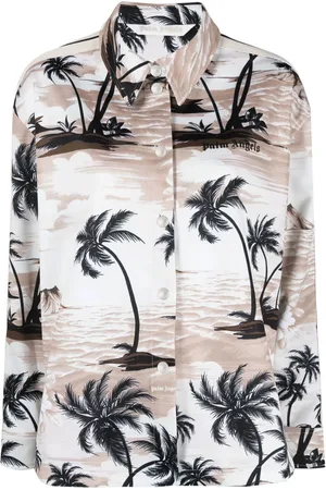 Palm Angels Skjorte med tropisk tryk