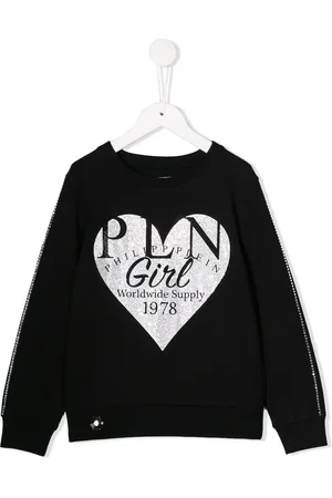 Philipp Plein Sweatshirt med hjertetryk