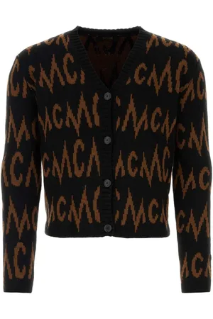 MCM Cardigan i intarsiastrik med logo