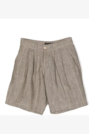 Emporio Armani Stribede shorts i hør