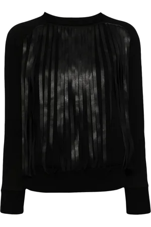 Neil Barrett Langærmet sweatshirt med frynser