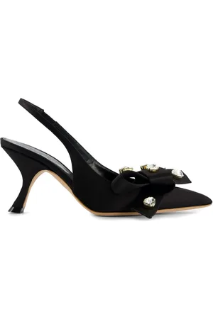Giambattista Valli 75 mm slingback-pumps med sløjfedetalje