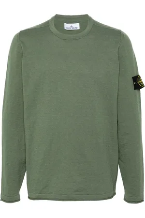 Stone Island Ribbet trøje med kompasmærke