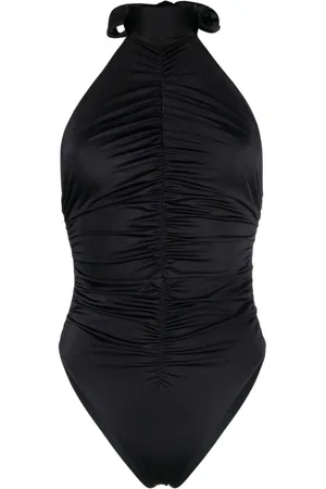 Noire Swimwear Badedragt med halterneck og ruche