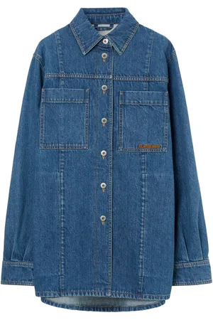Burberry Denimskjorte med logo-broderi