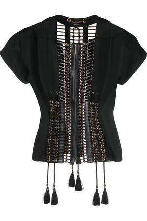 Gucci Top med snøredetalje og lynlås fra 2010