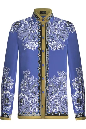 Etro Skjorte i silke-crepe med bandana-tryk