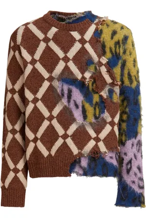 Marni Trøje med slitageeffekt og colourblocking