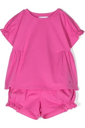 Emporio Armani Shorts-sæt med flæsedetalje