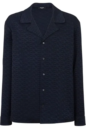 Balmain PB Labyrinth-jacquard pyjamasskjorte