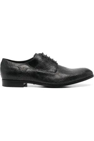 Emporio Armani Sko med snøre og slangeskindseffekt