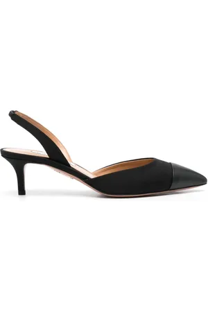 Aquazzura 60 mm slingback-pumps med kontrast-tåkappe