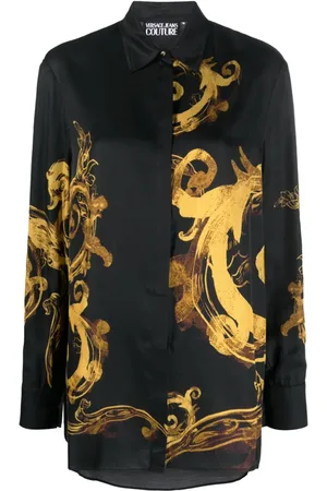 VERSACE T-shirt med kæde Couture-tryk