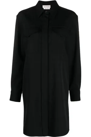 Alexander McQueen Kort skjortekjole i uld