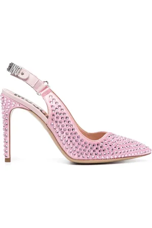 Moschino 105mm pumps med krystaludsmykning