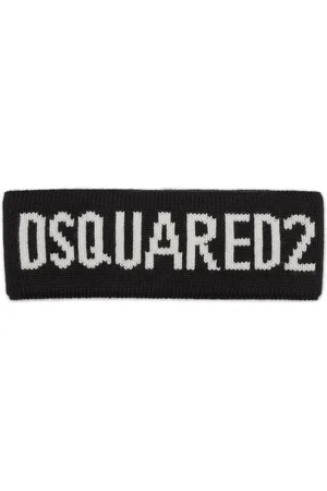 Dsquared2 Hårbånd i uld med intarsia-logo