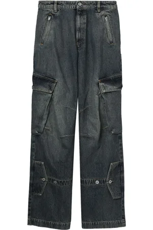 Halfboy Højtaljede cargo-jeans med brede ben