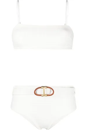 ZIMMERMANN Ribstrikket Alight bandeau-bikini