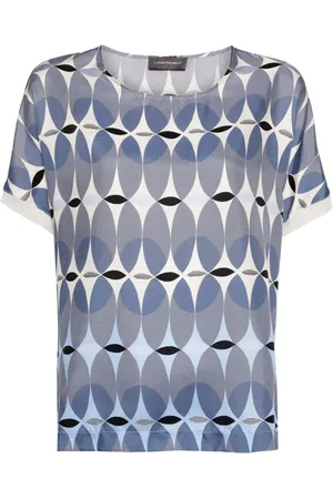 LORENA ANTONIAZZI T-shirt med geometrisk tryk