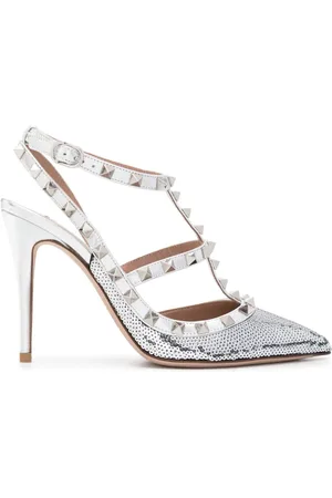 VALENTINO GARAVANI Rockstud 100mm pumps med pailletter