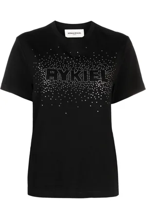 Sonia by Sonia Rykiel T-shirt med perledekoreret logo