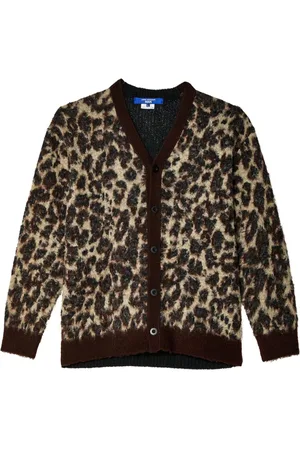 JUNYA WATANABE Leopardmønstret intarsia-strikket cardigan