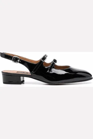 Carel Peche slingback-pumps i lakeret læder