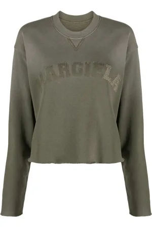 Maison Margiela Cropped sweatshirt med logomærke