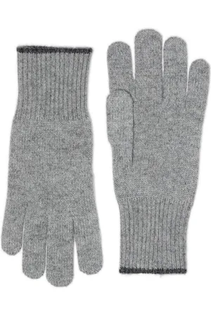 Brunello Cucinelli Ribstrikkede handsker i kashmir