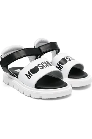 Moschino Lædersandaler med logotryk