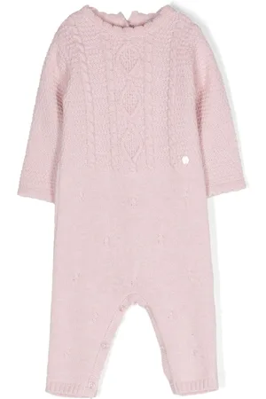 PATACHOU Kabelstrikket babydragt med rund hals