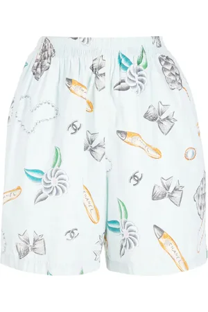 CHANEL Højtaljede silkeshorts fra 1990