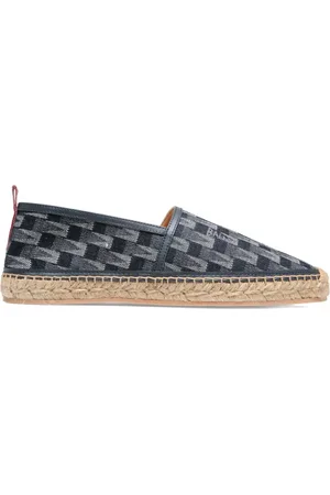 Bally Espadriller i bast med geometrisk mønster