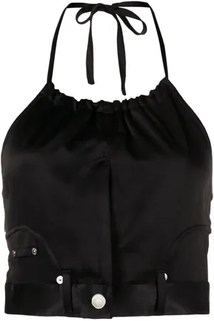 Moschino Cropped top med indgraveret logo