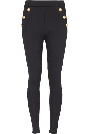 Balmain Strikkede leggings med seks knapper