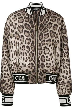 Dolce & Gabbana Bomberjakke med leopardtryk