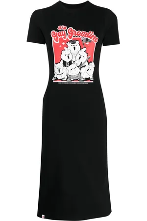 Charles Jeffrey Loverboy Kjole med rund hals og grafisk tryk